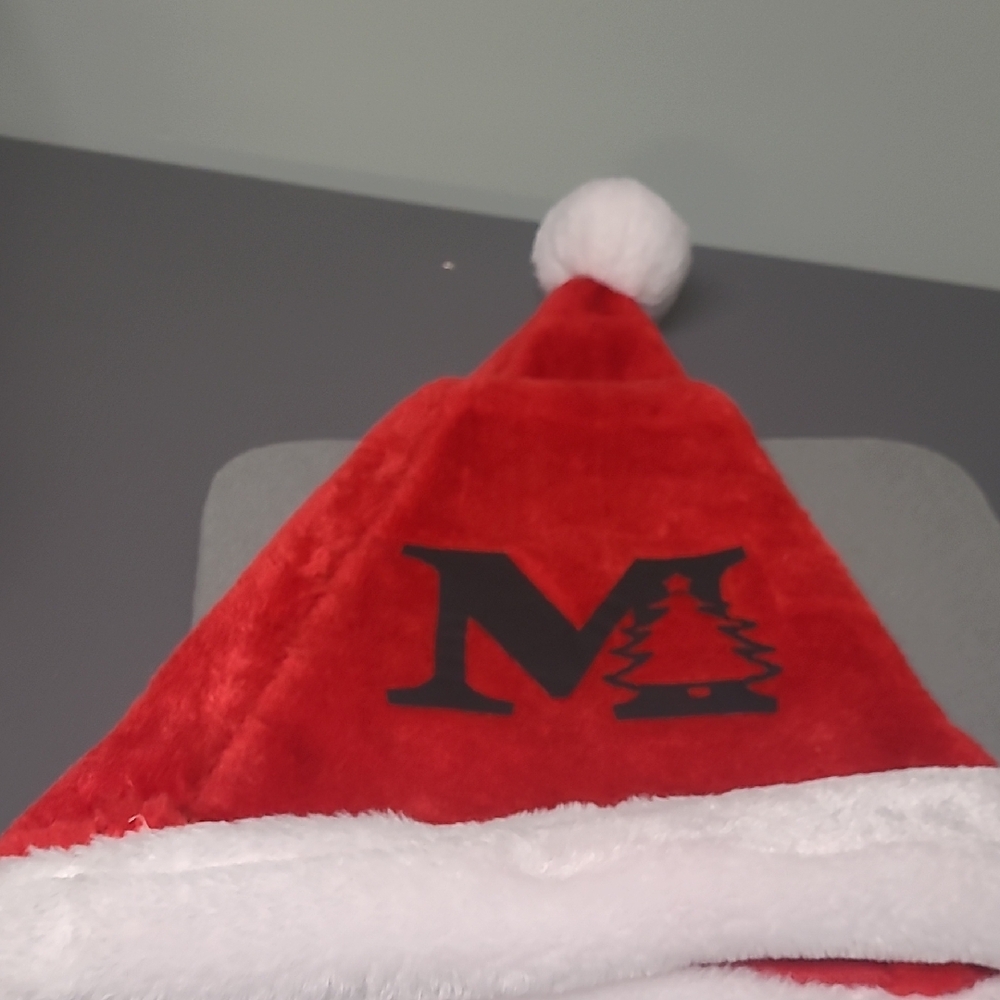Red Santa Hat with White Trim